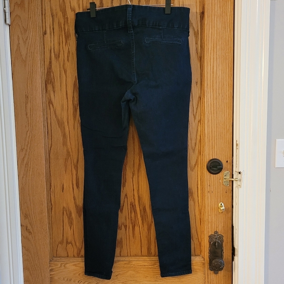 Express High Waisted Denim Perfect Wide Waistband Jean Leggings, Size 14 - Picture 3 of 9